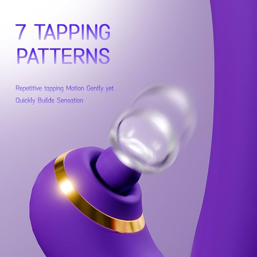 Vibrating and tongue flapping rabbit vibrator with beaded clit stimulator and beaded butt plug.