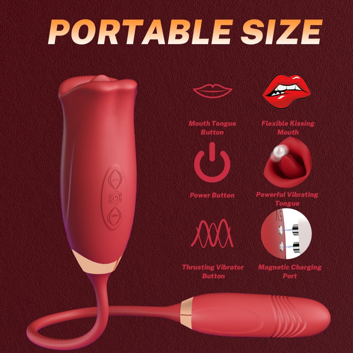 Thrusting, Licking, Sucking, Biting And Mouth Grasping Vibrator