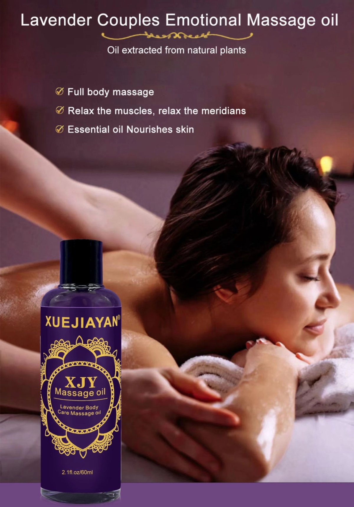 60ml Lavender Massage Oil