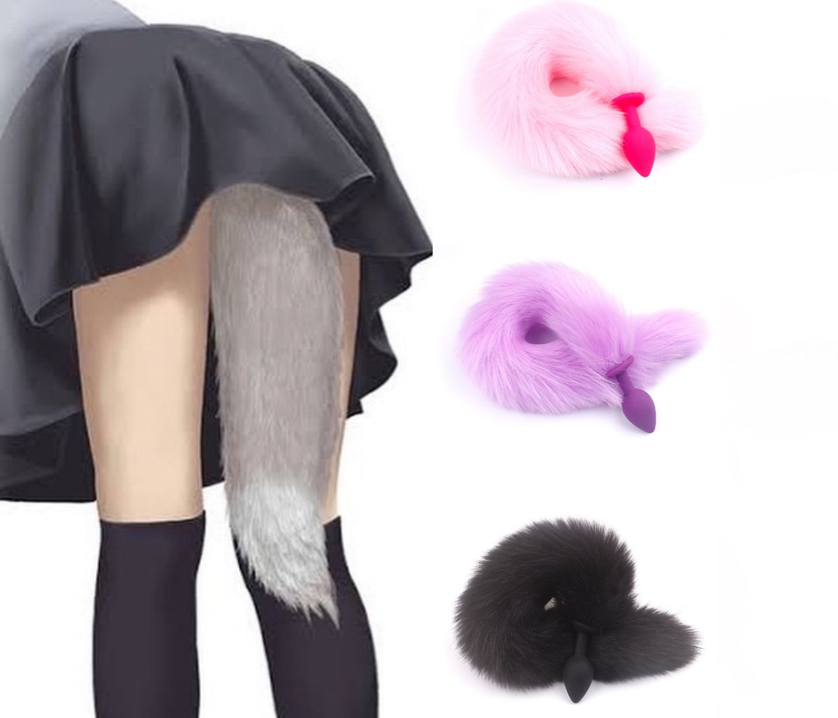 Fluffy Tail Silicone Butt/Anal Plug